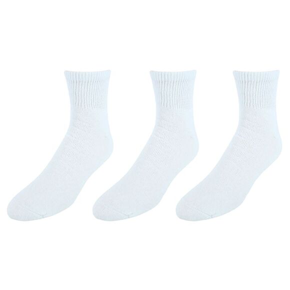 CTM Men's Big and Tall Ankle Socks (3 Pair Pack) - Picture 2 of 2
